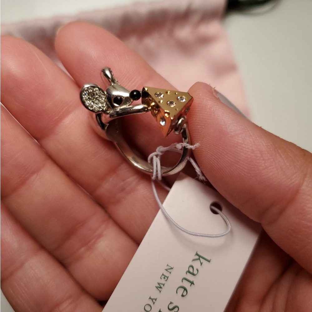 Kate Spade Mouse and Cheese Ring size 5